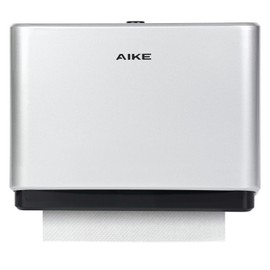 AIKE Wall Mount Paper Towel Dispenser, Fit Multifold Paper Towel Folded Size 10"x3.1" or Smaller, 200 Sheets Capacity Silver Finish
