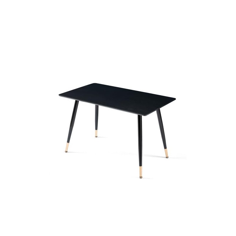 Black Modern Kitchen Dining MDF Table for Smart Home