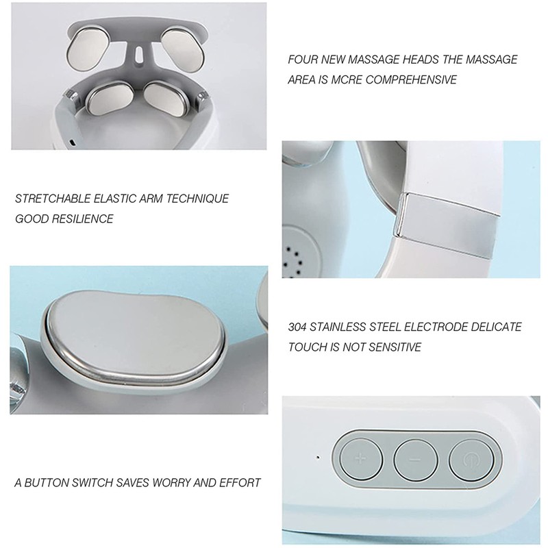 Heating Neck Massager Electric Pulse Massager for Neck Shoulder Muscle