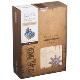 Azone Wooden 3D Puzzle Wooden Art Ki-Gu-Mi One Piece Straw Hat Pirates with Music Box