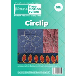 Parrs Petal and Horseshoe Free Motion Quilting Ruler for Domestic Machines