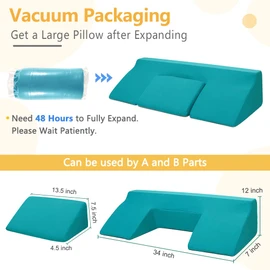 Bed Sore Turning Wedge Pillow for Sleeping Positioning Bed Sores Treatment Pressure Ulcer Cushion Bedridden Patient Elderly Anti Bedsore Turn Over Pad Triangle Medical Nursing After Surgery Wedges
