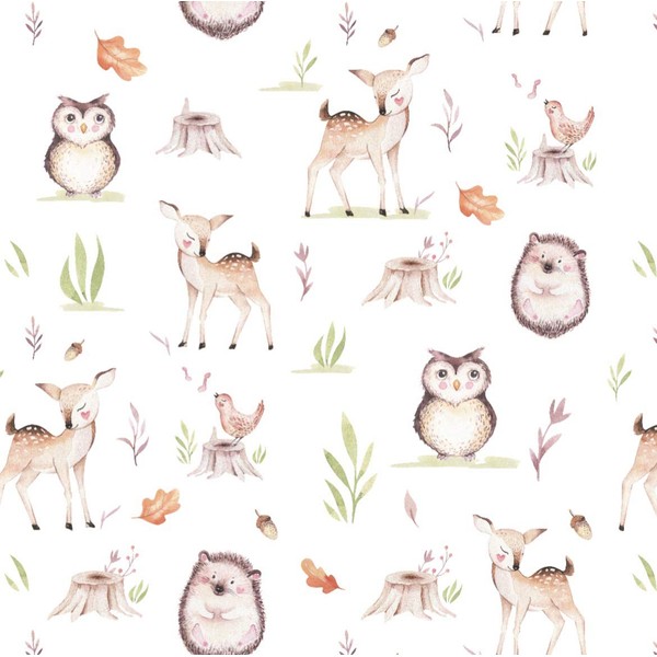 Fawn Woodland Gift Wrap Wrapping Paper - Folded Flat 30