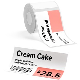 NIIMBOT M2 Thermal Transfer Shelf Labels 1.22" x 2.24" (31x57mm), Only for M2 Label Maker, PET Material, Waterproof and High-Temperature Resistance, Long Storage Time