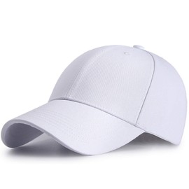 QXuan Basic Baseball Caps Snapback for Men and Women,Classic 6 Panel Sport Casual Sun Visor Hat,Adjustable 56-60cm (White)