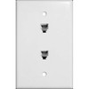 Morris 86021 Double RJ11 6 Conductor Phone Jack Wall Plate,