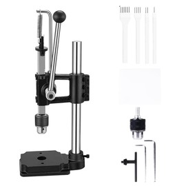 Leather Hole Puncher Industrial Hole Puncher Arbor Press Leathercraft Punching Tools for DIY Leather Craft Punching Holes withPP Plate，1.5-13mm Clamping Chuck，Free Accessorie