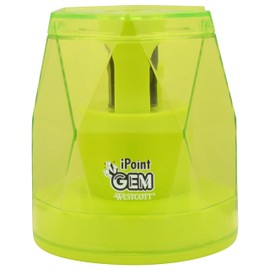 Westcott iPoint® GEM Battery Pencil Sharpener, Neon Green (00577)