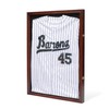 DECOMIL Jersey Frame Display Case, Cherry Wood Shadow Box with