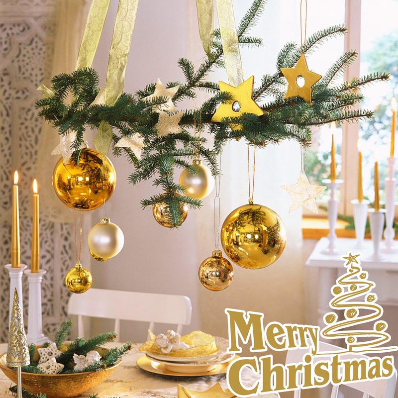 JUNEBRUSHS 600Pcs Christmas Ornament Hooks, Ornament Hangers with Snap Ornament