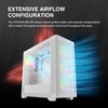GAMDIAS White ATX Mid Tower Computer Case Tempered Glass, Gaming