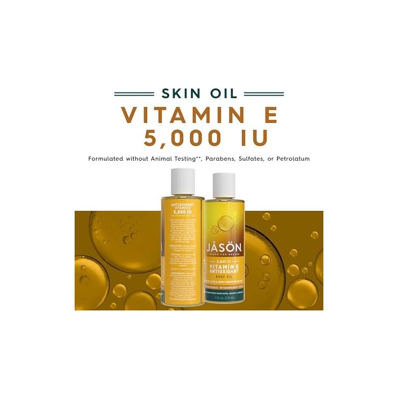 JASON Vitamin E 5,000 IU All Over Body Nourishment Oil,