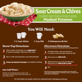 Betty Crocker Sour Cream & Chives Mashed Potatoes, 4 oz. (Pack of 8)