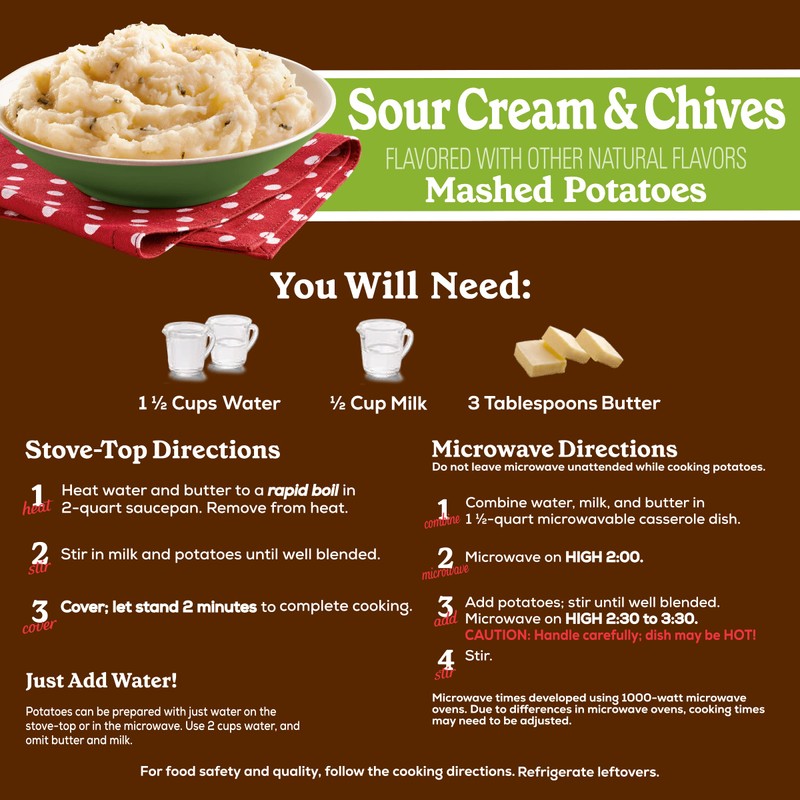Betty Crocker Sour Cream & Chives Mashed Potatoes, 4 oz.