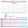 Sun&Beam Nails Artificial Nail Tips, Full Cover Clear Acrylic for