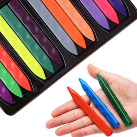 Crayons for Kids, 12 Colors, Wax Crayons for 1,2,3,4 Years Old Toddlers, 99% Unbreakable Non-toxic Crayon Gifts, Easy to Hold Washable Crayons for Kids, Safe Coloring Gifts for Babies and Children
