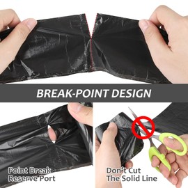 Accmor Mini Trash Bags for Car 6 Rolls/90 Counts, Small Leak-Proof Car Garbage Bin Bag Multipurpose for Auto Waste Can & Desktop, Disposable Cars Litter Accessories (Vehicle Dustbin is not Included)