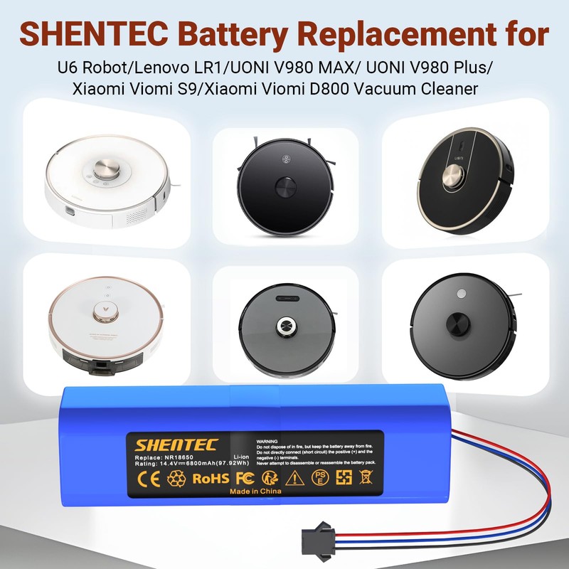 6800mAh Battery Suitable for Proscenic M7 Pro M8 Pro M7