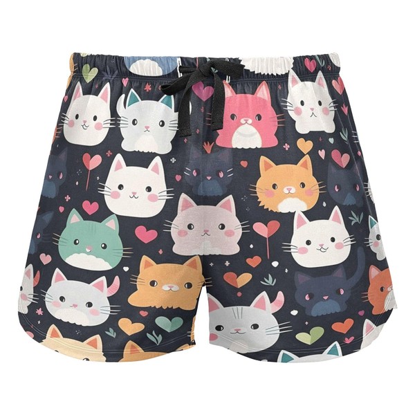 Women Pajama Shorts Lounge Bottom Leopard Print Cheetah Sleepwear Drawstring