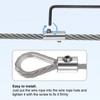 M METERXITY 4-Pack Wire Rope Cable Clamp, 3.3mm Hole 304