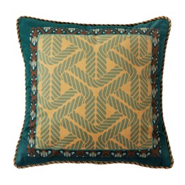patdrea Designer Classy Throw Pillow Covers 18x18 Inch,Green Elegant Idyllic Velvet Leaf Stripe Floral Pattern,Decorative Square Pillowcases Cushion for Bed Living Room Outdoor Car