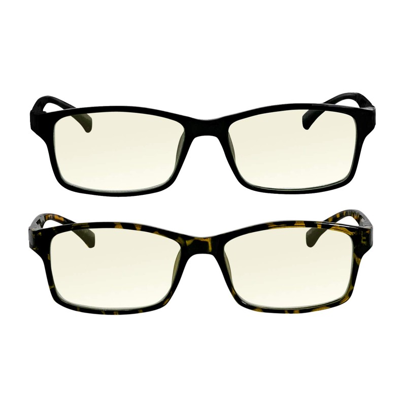 TruVision Readers Computer Reading Glasses 9601-2-Black-Tortoise-0.50