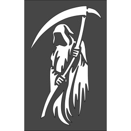 Unbranded 1- 2.5x4 inch Stencil, (VM-94) Grim Reaper (6mil)*****