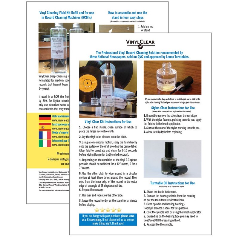 Vinyl Record Restoration & Cleaning Fluid Kit (150ml) - with