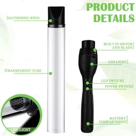 Qualirey 1 Pack Bug Vacuum for Adults Bug Vacuum Catcher Insect and Spider Traps Sucker Battery Powered Grabber with LED Light Stink Ant Moth Cockroach Small Bedbug