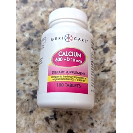 Gericare Calcium 600+D 10mcg Vitamins 100 Tablets exp: 02/2026