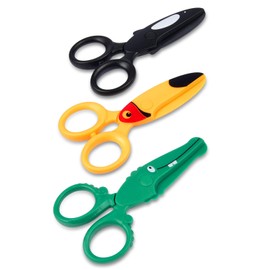 Toddler Scissors, Sopito 3PCS Pre-School Training Craft Scissors for Kids Ages 2-8, Left-Handed Right-Handed