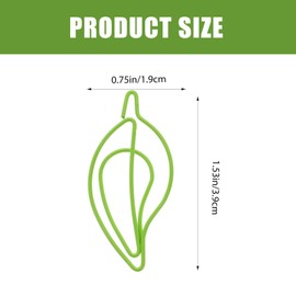 Operitacx Sturdy Metal Paper Clips 30pcs Leaf Shaped Paper Clips Assorted Size Document Paper Clips Strong Clamp