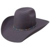 RESISTOL Men's Grey 6X Hooey Silver Smoke Wool Felt Western