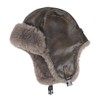 haozaikeji Winter PU Leather Trapper Hat Russian Ushanka Trapper Hat