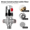 WiseWater Thermostatic Mixing Valve with 1/2 G Thread, Chrome Plated