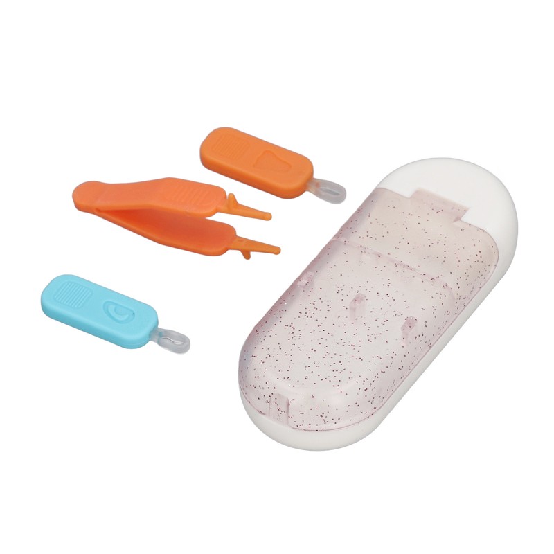 Baby Ear Nose Cleaner Set TPR Portable Double Head Safely
