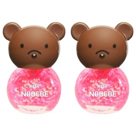 Enbebe children's nail polish, bling pink, 2 pieces / 엔비베베 아동용 매니큐어, 블링핑크, 2개