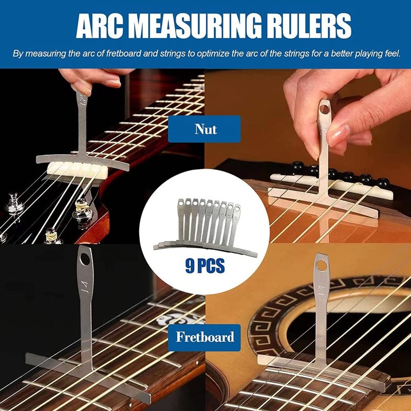Tuperoymse 67PCS Guitar Tool Kit for Set Up,Intonation Adjustment and