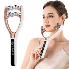 Face Massager Tool with 3D Roller, Facial Sculpting Tool, V Roller Face Lift Device with 3 Adjustable Settings for Home & Travel Use, Gentle Contouring & Skincare Absorption
