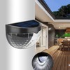 4Pcs Outdoor Waterproof Semicircle 6LED Solar Power Wall Lamp Black