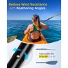 OCEANBROAD Kayak Paddle 86in/218cm Alloy Shaft 2-Piece Floatable Kayak Oar
