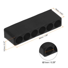 HARFINGTON 10pcs Screwdriver Bit Holder Organizer 48x9.5x16mm 6 Holes Hex Drill Plastic Storage Case for Any 1/4" Metal Driver Bits