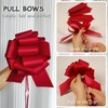 Tunhad Pull Bows, Red Bows for Gift Wrapping, Gift Bows,