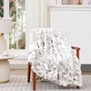 Touchat Ruched Faux Rabbit Fur Throw Blanket, 700 GSM Luxury