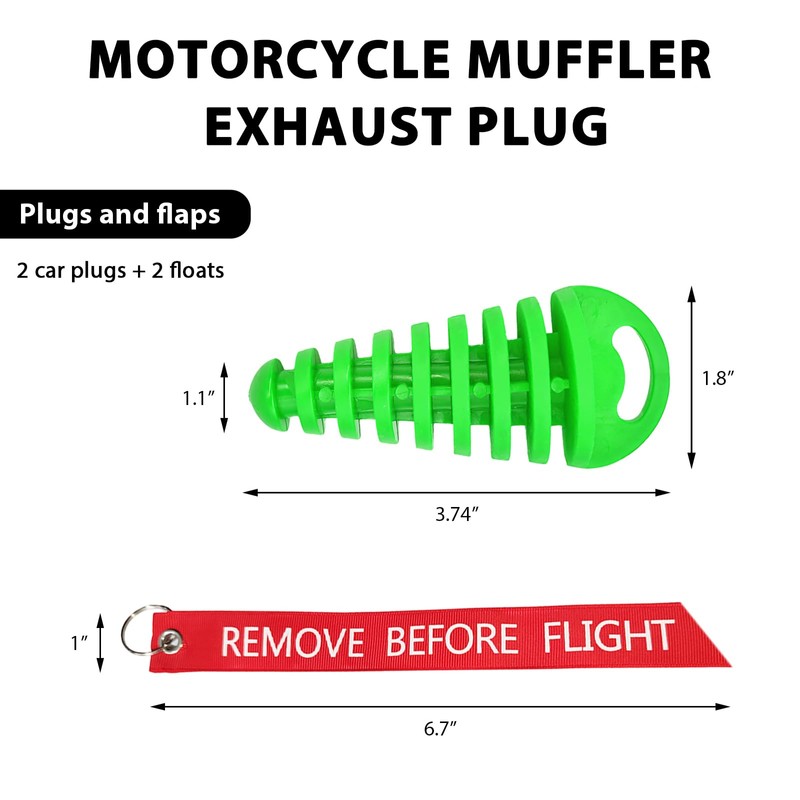 BWBWND 2 PCS Muffler Exhaust Wash Plug, 0.6"-1.5" Rubber Exhaust