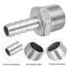 PATIKIL 304 Stainless Steel Barb Hose Fitting, 2 Pack 1/2"