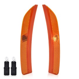 CHEDA Front Side Marker Lights Compatible With 2015 2016 2017 Chrysler 200 Left and Right Sides 1 Pair CAPA 68206450AA, 68206449AA, CH2551131C, CH2550131C