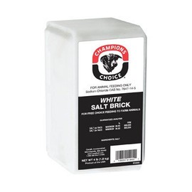 CARGILL SALT 110005051 4 lb Champion's Choice White Salt Brick Livestock Stall Supplies