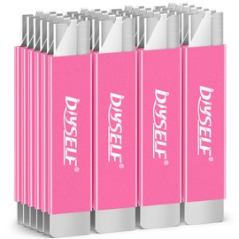 DIYSELF 24 Box Cutter, Utility Knife Retractable, Mini Utility Knife with Single Edge Razor Blades, Small Box Cutters Bulk for Home, Office (Pink)