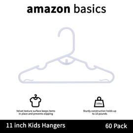 100Packs Plastic Kids Hangers Non-Slip Baby Hangers Durable Baby Clothes Hangers for Closet Kid Plastic Hanger for Closet and Nursery(White)